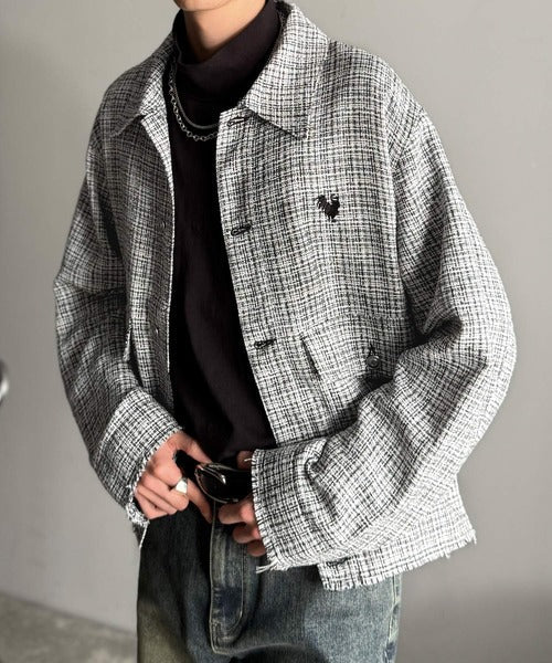 【Classical Origin】「今季トレンド。」ツイード素材ショート丈ジャケット／Tweed Short Jacket co1150060