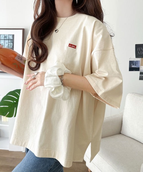 《JaVaジャバコラボ》背中で語る。綿100％バックグラフィック刺繍Tシャツ（半袖） jv1050357