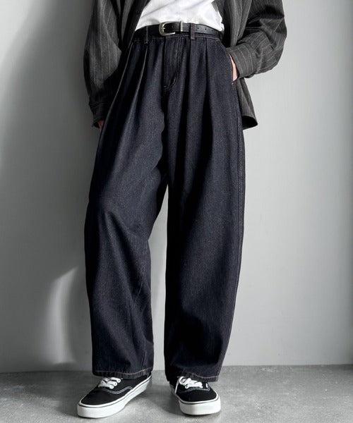 【Classical Origin】「虜になる！」インツータックワイドバルーンデニム／Inverted Two-Tuck Wide Balloon Denim co0900004