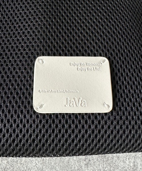 《JaVaジャバコラボ》ふたつの顔を持つ軽やかさ。ジャガードテープ使いメッシュナップザック(大容量) jv1179063