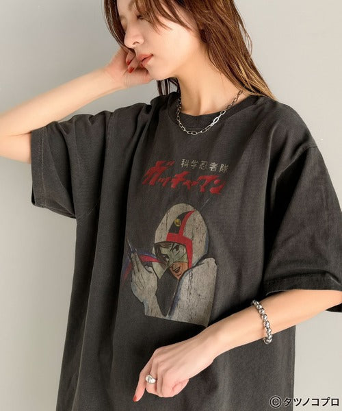 【タツノコプロ】時代を超えたレトロモード。前後2wayガッチャマンクラシカルエルフオリジナルTシャツ cm1330008