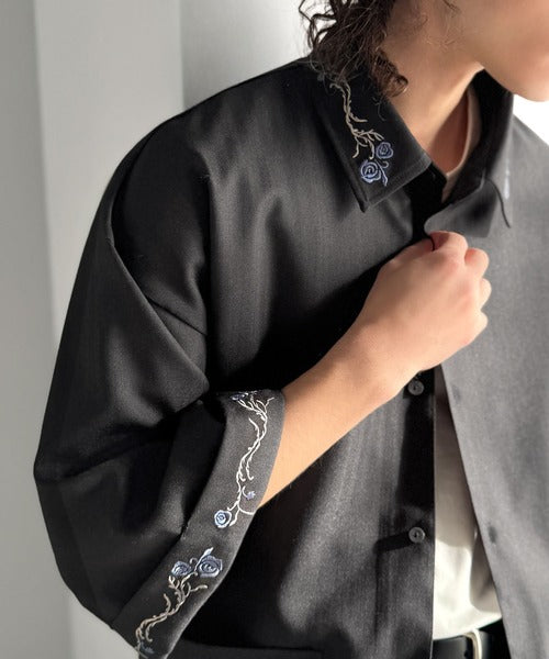 「魅せる服。」刺繍使いシャツジャケット/Embroidery Design Shirt Jacket co1010042