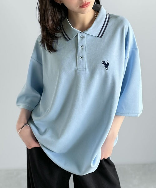 「洗練を纏う、上質な日常。」刺繍入りハイクオリティダブルフェイス素材ポロシャツ／Embroidered High-Quality Double Face Polo co1150026