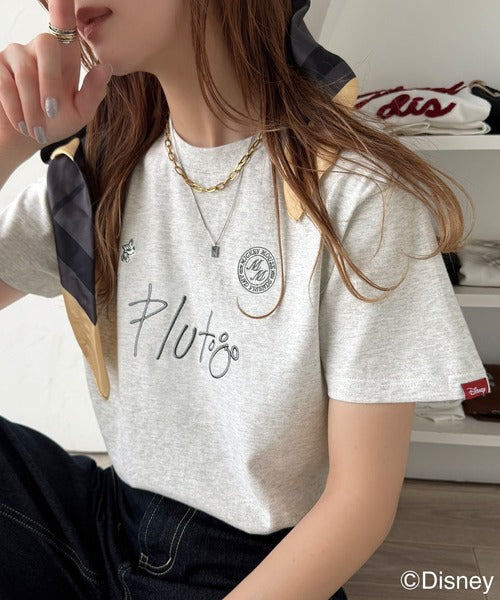 大人女子必見！　綿100％「ディズニー」サイン風刺繍Tシャツ（半袖） ce1330037