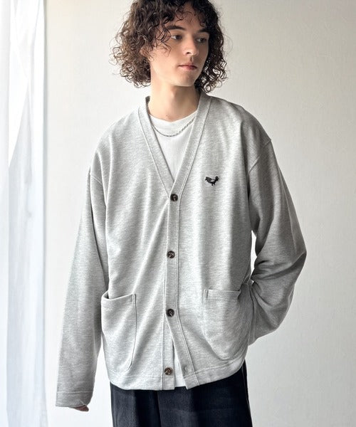 【Classical Origin】「シンプルって奥深い。」刺繍入りスウェットカーディガン（長袖）／Embroidered Design Sweat Cardigan co1150064