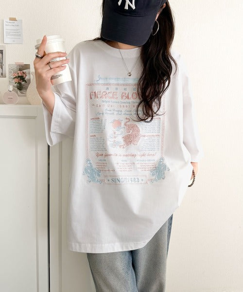 《JaVaジャバコラボ》着るだけで主役級。前後2way刺繍グラフィックオーバーサイズTシャツ jv1260547