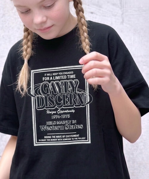【キッズ】《JaVaジャバコラボ》親子お揃い リンクコーデできちゃう！前後2way 綿100％ロゴプリントTシャツ(半袖) jk1050136