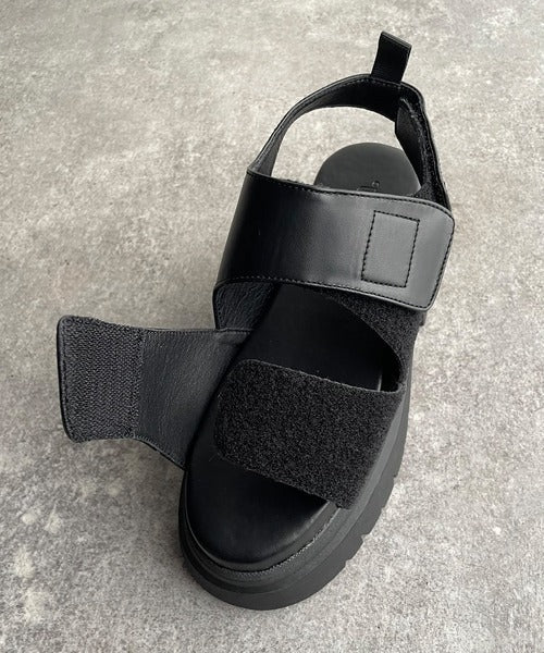 《JaVaジャバコラボ》春夏は足元から軽やかに。ダブルストラップ厚底サンダル jv1129019
