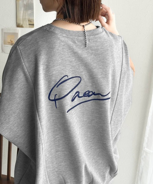 センスが光る。バック刺繍裏毛プルオーバー ce1020204