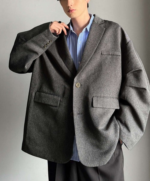 【classical origin】「際立つ、風格。」袖タックオーバーサイズジャケット（長袖）／Tucked sleeves oversized jacket ao1265014