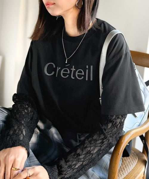 レースでカジュアルの中に女性らしさをプラス!レイヤード風レース袖ドッキングTシャツ（レース柄アソート） ce1010561