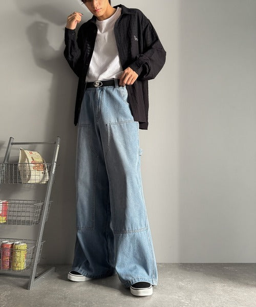 【Classical Origin】「遊び心満載。」ダブルニーワイドペインターデニム／Double Knee Wide Painter Denim co0900003