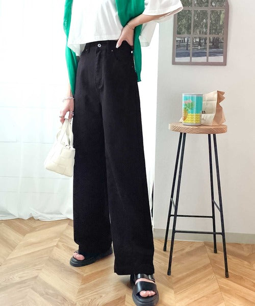 美シルエット。ハイウエストルーズデニムパンツ ce0900001