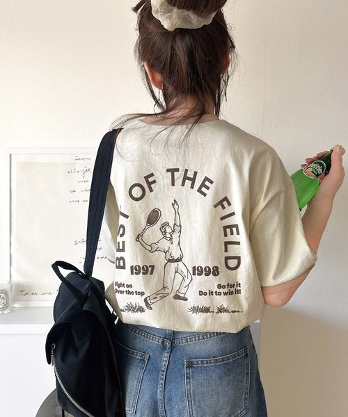 ゆるっとカジュアルに。半袖リンガーフロッキーテニスTシャツ ce1020214