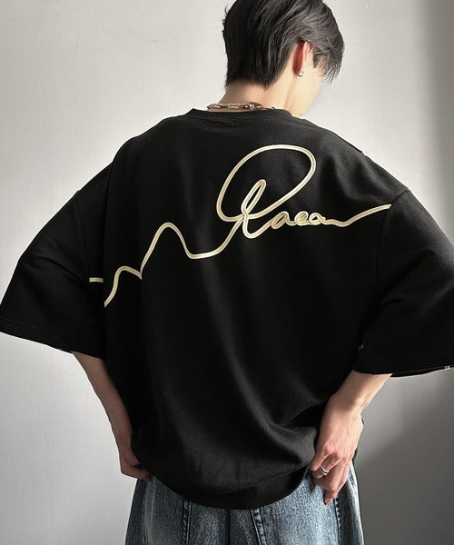 春夏の新定番！ウェーブコード刺繍ハーフスリーブpaeanトップス cm1260418