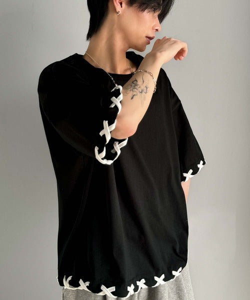 トレンドライクなゆるシルエット。【メンズ】ステッチデザインTシャツ（半袖） cm1010407
