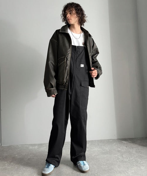【Classical Origin】Front-Zip Loose Overalls／フロントジップ仕様ルーズオーバーオール co0780008