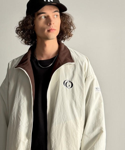 【Classical Origin】「これ1着で実質2着分の価値。」ナイロン×ボア2wayリバーシブル胸元刺繍ブルゾン／2WAY Reversible Nylon Boa Blouson co1150079