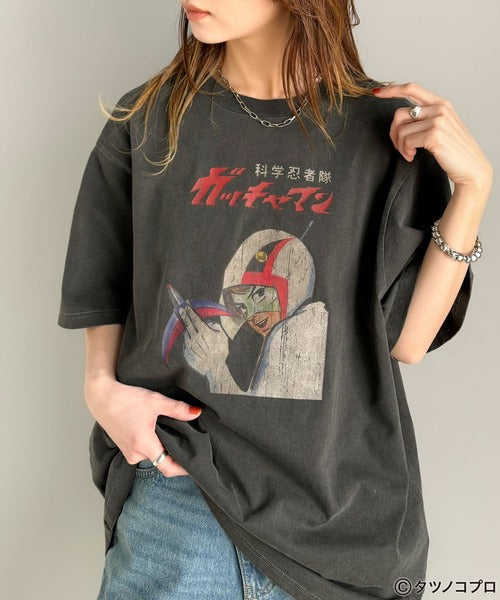 【タツノコプロ】時代を超えたレトロモード。前後2wayガッチャマンクラシカルエルフオリジナルTシャツ cm1330008