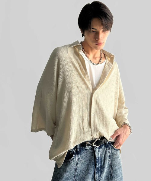 Wrinklefinish Dolman Sleeve Shirt／リンクル加工ドレープドルマンシャツ co1150009