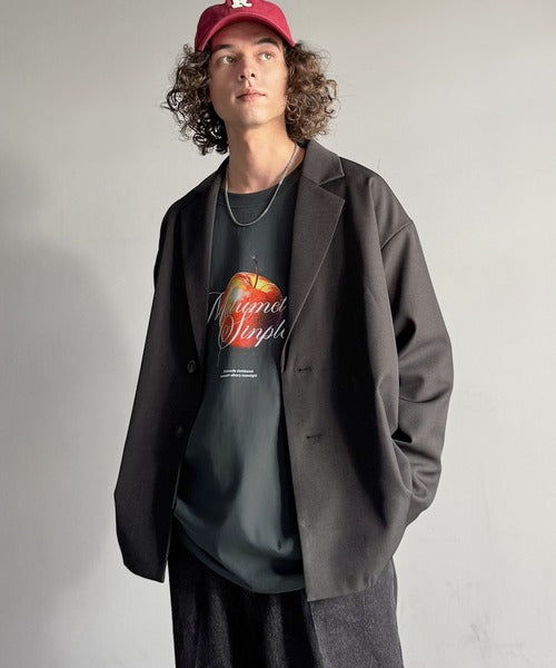 《JaVaジャバコラボ》綿100% フレッシュに、スタイリッシュに。アップルメッセージTシャツ（長袖） jo1150069