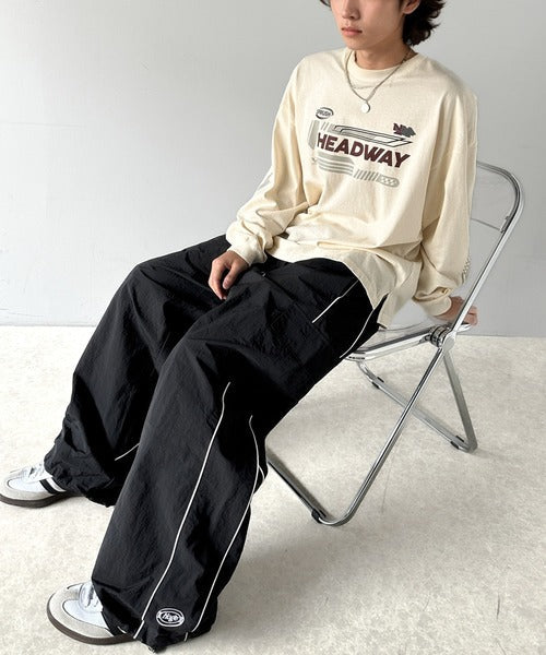 《Javaジャバコラボ》スポーティなエッジを効かせる。配色パイピングカーゴパンツ（セットアップ可） jm1240033