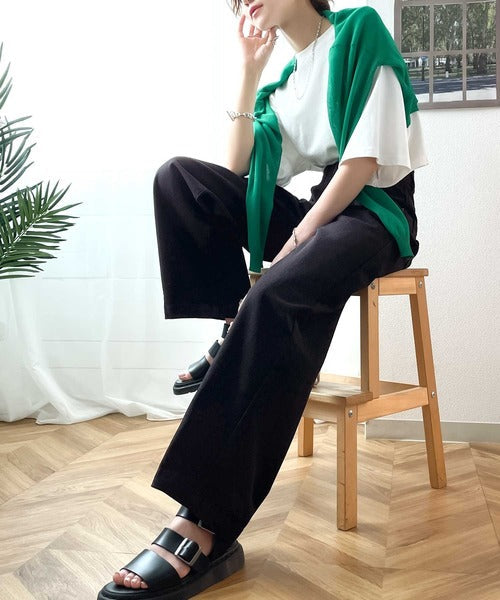 美シルエット。ハイウエストルーズデニムパンツ ce0900001