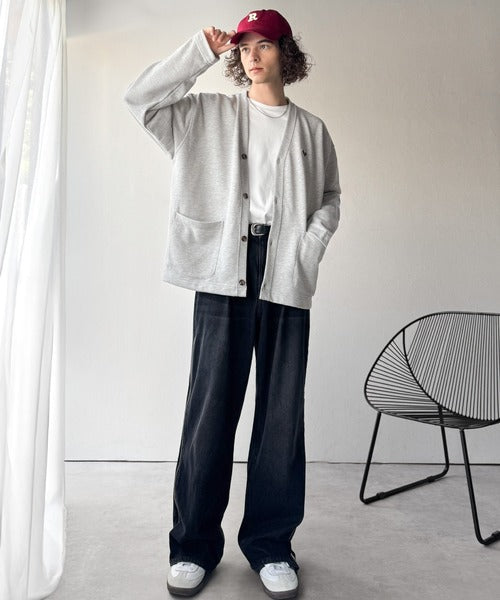 【Classical Origin】「シンプルって奥深い。」刺繍入りスウェットカーディガン（長袖）／Embroidered Design Sweat Cardigan co1150064