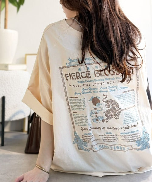 《JaVaジャバコラボ》着るだけで主役級。前後2way刺繍グラフィックオーバーサイズTシャツ jv1260547