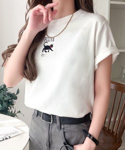 可愛いだけとは言わせない！刺繍コンパクトフライスTシャツアニマルシリーズ（半袖） ce1050360