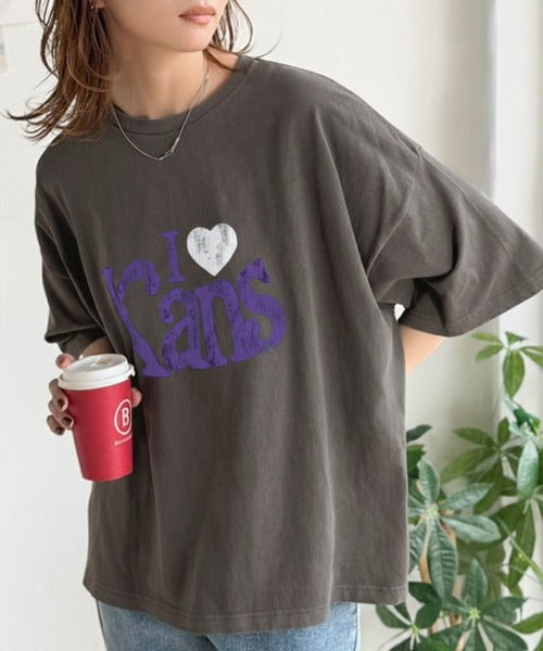 《JaVaジャバコラボ》大人カジュアルにちょうどいい。綿100％ ヴィンテージ風ハートTシャツ jv1050369