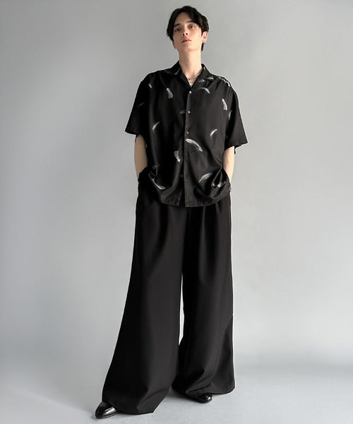 Oversized Drape Half Sleeve Shirt/総柄プリントオーバーサイズドレープ半袖シャツ co1150014