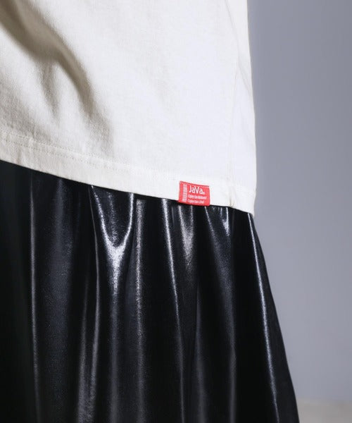 《Javaジャバコラボ》ヴィンテージライクなこなれitem。サガラ刺繍ヴィンテージ加工ピグメントTシャツ jv1029063