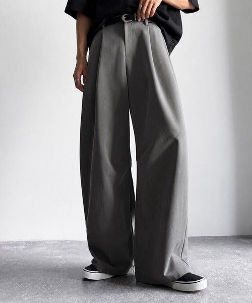 【Classical Origin】「進化系ベーシック。」セミカーブライン ワンタックスラックス／Curved Line One-Tuck Slacks co0780001