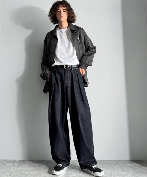 【Classical Origin】「虜になる！」インツータックワイドバルーンデニム／Inverted Two-Tuck Wide Balloon Denim co0900004