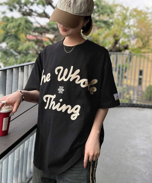 《JaVaジャバコラボ》】“トレンドを纏う”コード刺繍ロゴTシャツ(オーバーサイズ) jm1329032
