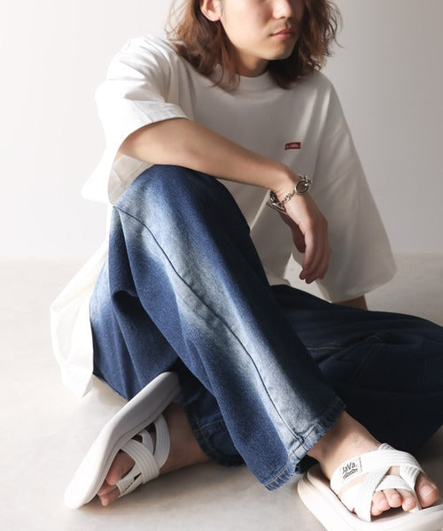 《Javaジャバコラボ》ゆるっと穿きこなす。サイドブリーチワイドデニムパンツ jm1209016