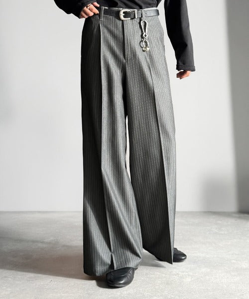 【Classical Origin】「美しい落ち感。」 ワンタックセンタープレスフレアスラックス／One-tuck center-pressed flared slacks co1150042