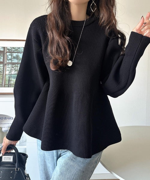 着るだけでメリハリ美人♪シーンで選べる2way仕様。2wayペプラムニットカーディガン ce1050319