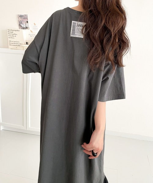 【JaVa ジャバコラボ】トレンドスタイル即完成!レイヤード風チュールコンビTシャツワンピース jv1260364