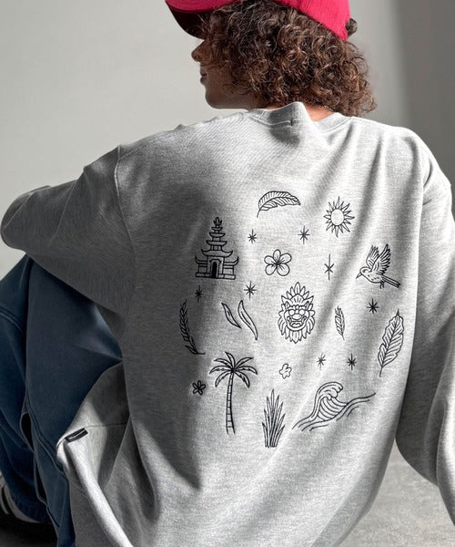 【Classical Origin】「背中で魅せる。」バック刺繍入りスウェットトレーナー（長袖）／Back Embroidery Sweat Trainer co1150043