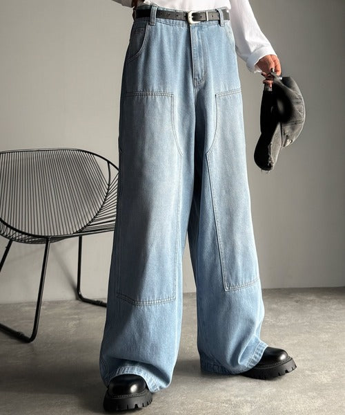 【Classical Origin】「遊び心満載。」ダブルニーワイドペインターデニム／Double Knee Wide Painter Denim co0900003