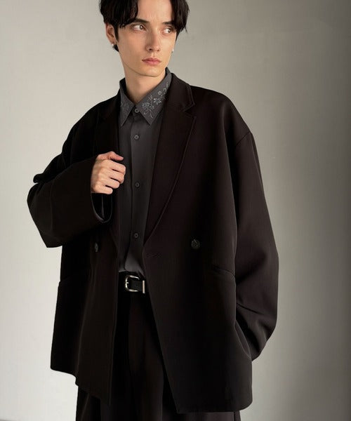 【Classical Origin】「繊細×モード」。刺繍使いルーズドレープシャツ（長袖）／Embroidery Loose Drape Shirt co1010025