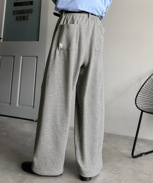 【Classical Origin】「まるでスラックス！」ベルトループ付き2タックバルーンシルエットスウェットパンツ/2-pleat balloon silhouette sweatpants co0780005