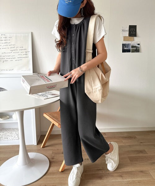 ふんわり上品、だけどラフ。膨れジャガードが映える、大人のサロペット。ヘンリージャガードサロペット ce1010449