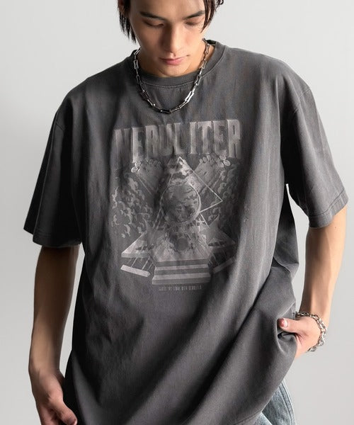 「1着でキマる。」ピグメント加工マットグラフィック柄Tシャツ / Pigment-Washed Matte Graphic T-Shirt co1150028