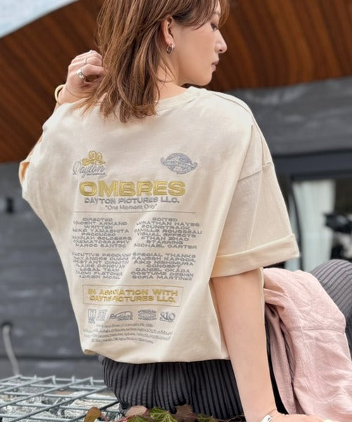 《JaVaジャバコラボ》お洒落見え抜群。大人カジュアルなゆったり半袖T。バック刺繍ビッグTEE（半袖） jv1260550