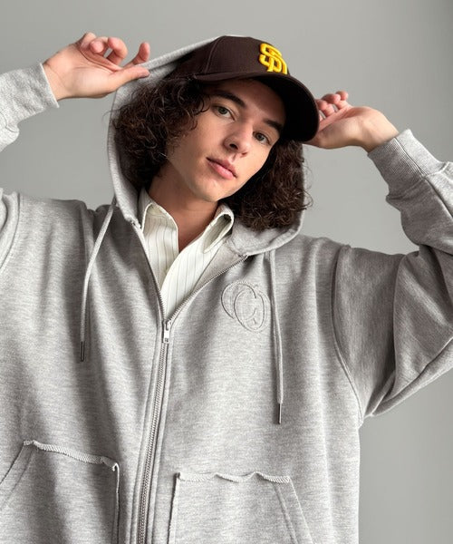 【Classical Origin】Appliqu Detail Full-Zip Hoodie／アップリケデザインフルジップパーカー co1150045
