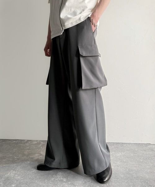 Big Pocket Parachute Wide Trousers／ビッグポケット付パラシュートワイドスラックス co1150004