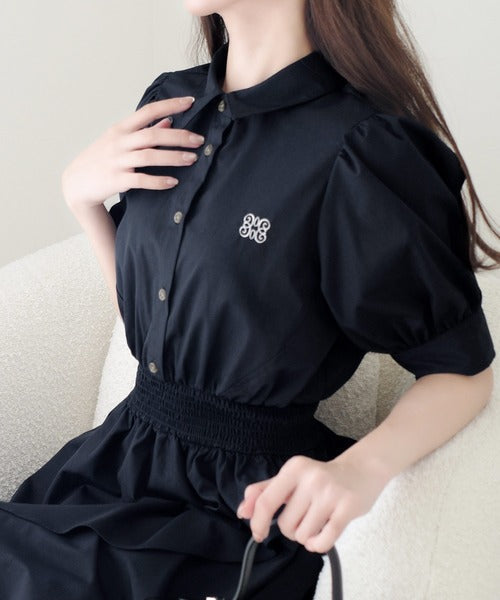 【mily bilet】上品なディテールと華やかさ。胸刺繍フリルスカートワンピース mi1019080